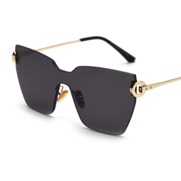 

retro sunglasses ggmsn rimless summer for brand sunglasses shield women color champagne trends square oculos shades transparent luxury dkmx, White;black