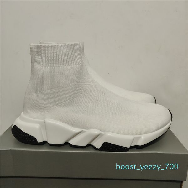 

2019 designer sneakers speed trainer runner black red triple black fashion flat socks casual shoes size 36-45 b70