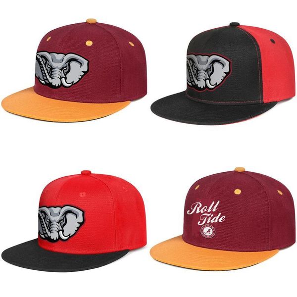 

алабама слон логотип мужские и женские snap back baseballcap стили винтаж хип-хоп flat brimhats колледж футбольная команда алабама американс, Blue;gray