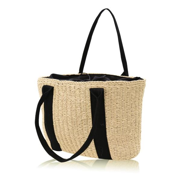 

women handbag polyester cotton+paper rope for holiday, beach, leisure high-capacity tote bag