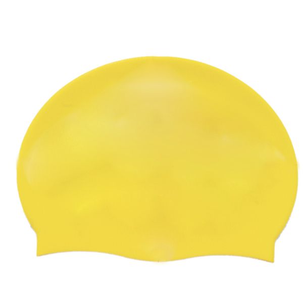 

jho-soft silicone dome shape swimming cap hat yellow