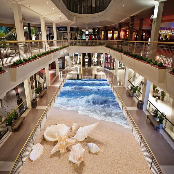 

self-adhesive] 3d beach 121 floor wallpaper mural wall print decal wall murals