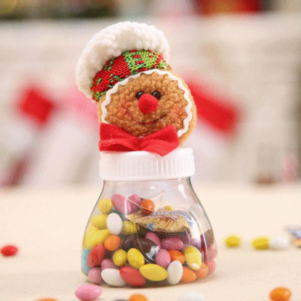 

прекрасный прозрачный рождественский плюшевый конфеты банку пластиковые творческие украшения подарочная коробка для хранения