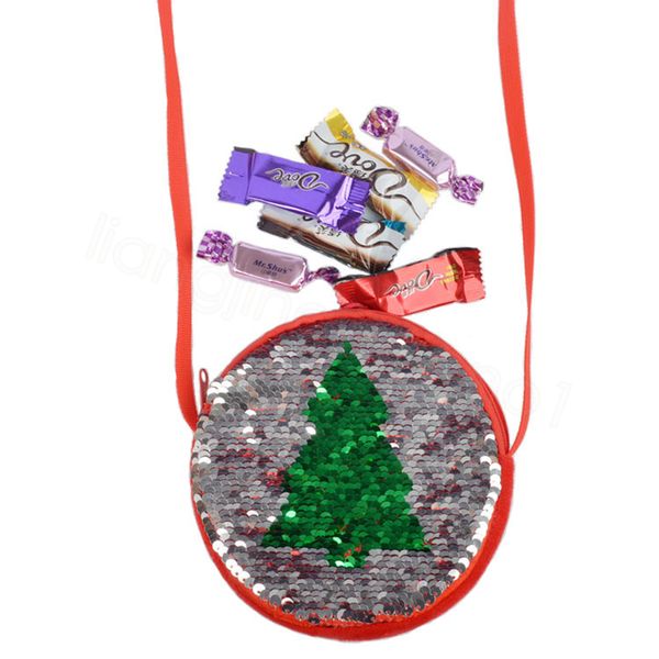 Christmas Bags Kids Sequins Crossbody Bag Girls Children Coin Bag