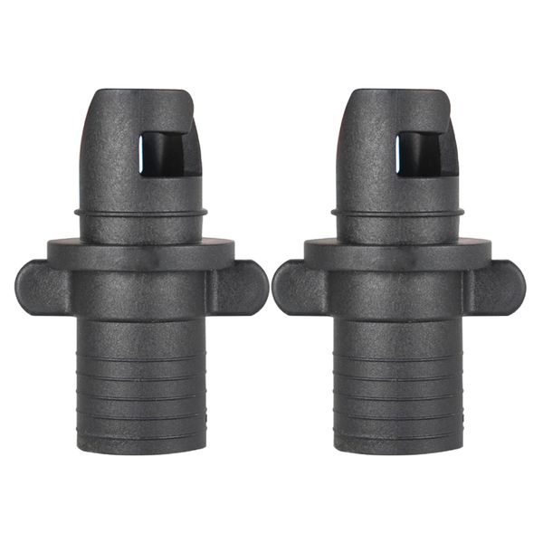 

2x plastic air pump hose inflatable boat kayak canoe valve adapter black