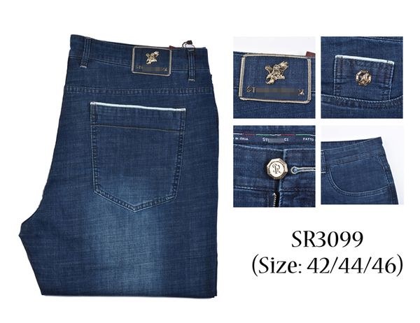 

men's jeans men big size 42 44 46 summer 2021 thin cowhide casual comfortable embroidery cotton ng, Blue