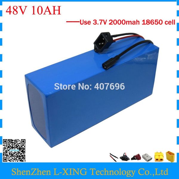 

electric bike battery 48v 10ah 500w 700w 48 v ebike e scooter lithium ion battery 10ah with 15a bms 2a charger customs duty