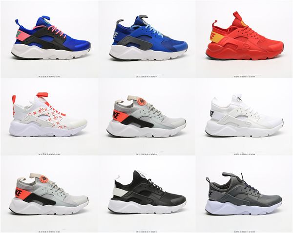 

ultra huarache 4.0 1.0 classical triple white black red mens running shoes for men women silver huaraches sports sneaker trainers 36-45, White;red
