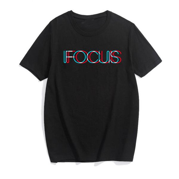 

2018 fashion t-shirt men's letters focus t-shirt short-sleeved new summer men's harajuku style shirt t-shirt mc15, White;black