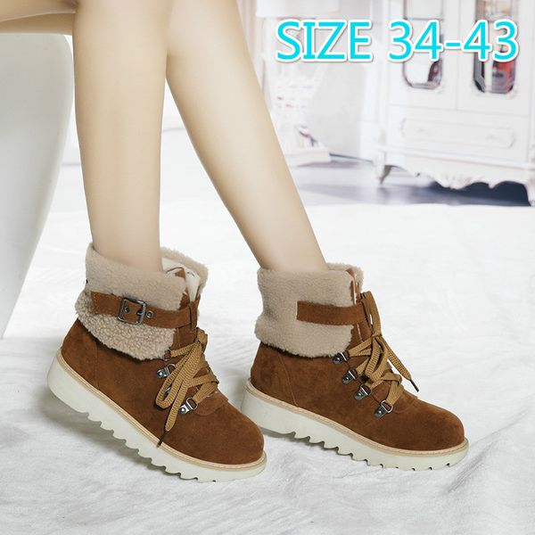 

round toe suede flat short boots for women flats lace-up sneakers ankle platform shoes women vulcanized shoes woman autumn 2019, Black