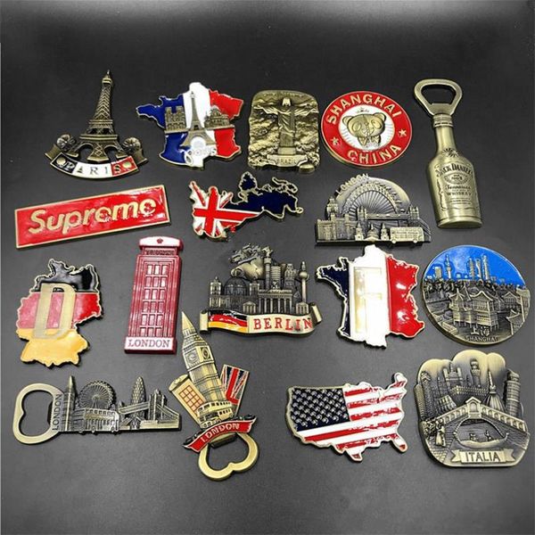 

venice magnet metal 3d refrigerator sticker fridge magnet souvenir berlin castle brazil jesus kitchen sticker home decor