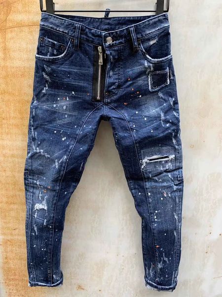

mens jeans denim jean black ripped pants pour hommes men s italy fashion biker motorcycle rock revival jeans high qtaqf, Blue