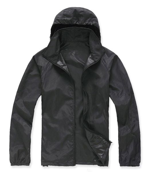 

lovers sun protection skin summer jacket women men spring fashion female coats denim foldable hooded jackets outerwear, Black;brown