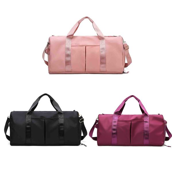 

men women travel bag duffle bag leather luggage handbags large capacity sport bag soccer shoes