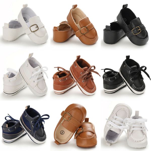 

Pudcoco Baby Kid Boy Girl Toddler Soft Sole Leather Anti-slip Shoes Infant Boy Girl Fashion Casual Shoes 0-18Months