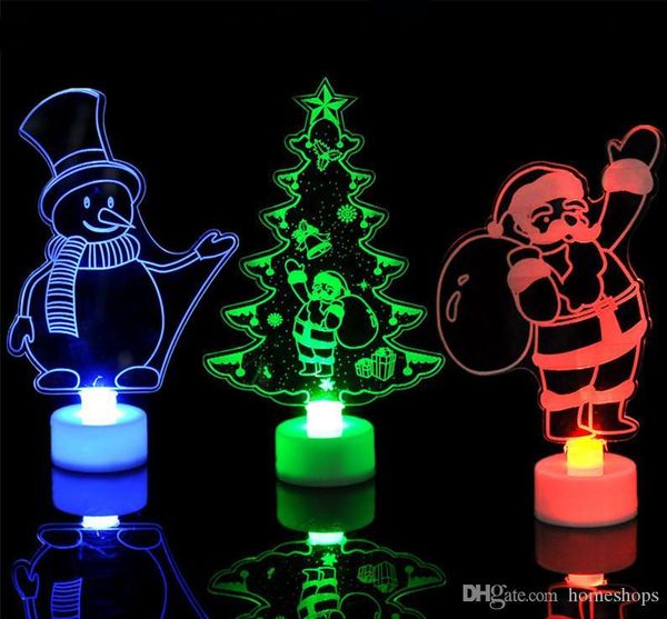 

xmas tree night light colorful old man snowman for child kid gift new year decor good transmittance christmas decoration