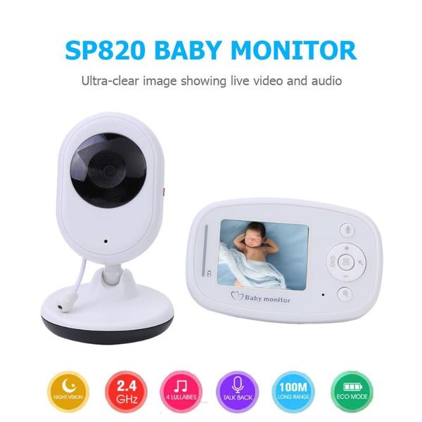 

2.4inch wireless intelligent baby sleep monitor two way talk ночного видения baby видеомонитор новорожденных baby care видеокамеры безопасно