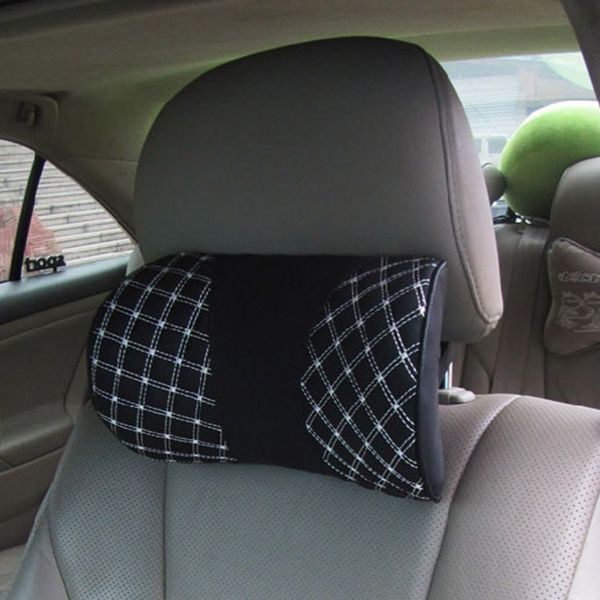 

car styling seat neck pillow protection pu auto headrest support rest travelling car headrest neck universal