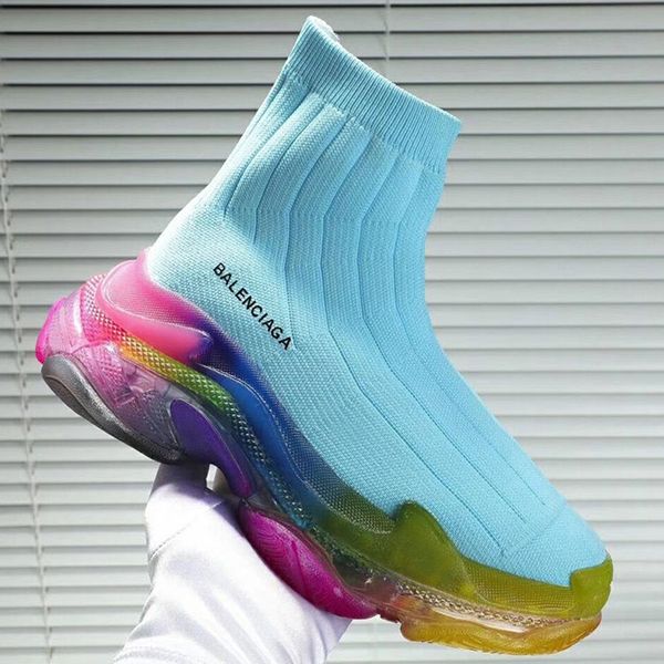 

knitted elastic socks boots shoes female 2019 autumn new outdoor vintage ladies thick bottom colorful bottom leisure stretch socks boots, Black