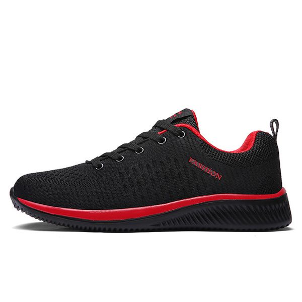 

new mesh men casual shoes lac-up men shoes lightweight comfortable breathable walking sneakers tenis feminino zapatos, Black