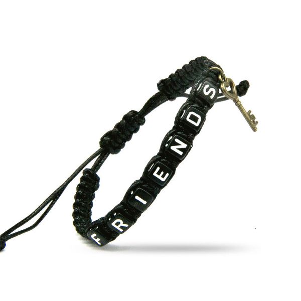 

2pcs/pair two colors couple bracelets lock and black friends key rope chains lovers special gift handmade charm bracelets, Golden;silver