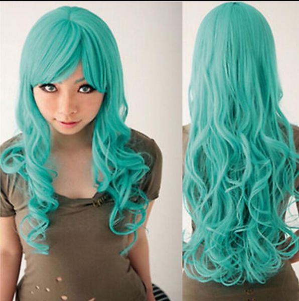 Peruca Frete Grátis NOVO BLEACH Neliel Raionkarurongu Verde Esmeralda Ondulado Anime Peruca de Cabelo Cosplay