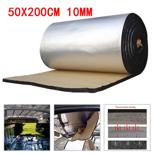 

50*200cm 10mm thick car firewall heat shield sound deadener mat van sound proof deadening insulation closed cell foam sheet
