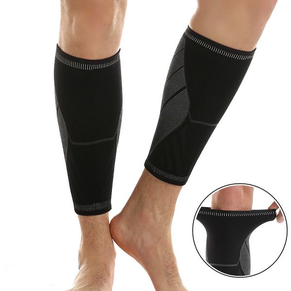 

calf compression leg sleeves shin splint compression socks for cycling running pain relief improve blood circulation, Black