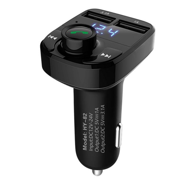 

hy-82 car mp3 player wireless hands-car kit for phones bluetooth fm transmitter usb charging support tf card mp3 a2dp