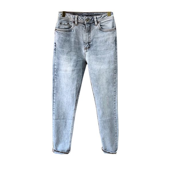 

women pants 2019 fall winter high-stretch skinny denim pants, Blue