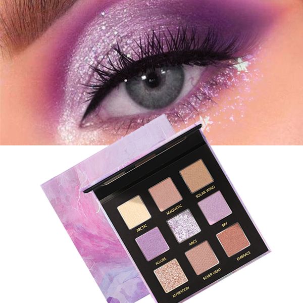 

pudaier 9 color matte glitter high pigmented eye shadow powder shimmer eyeshadow palette makeup long lasting nude eye shadow cosmetic
