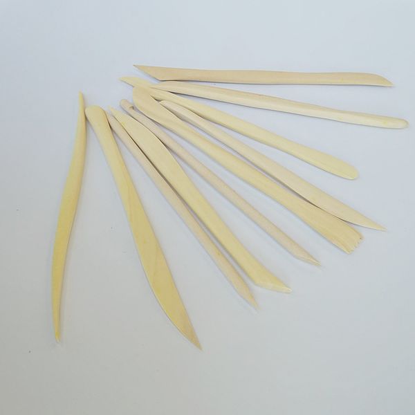 

10pcs/set convenient diy wooden pottery modelling sharpen modeling carving tools great clay sculpture knife