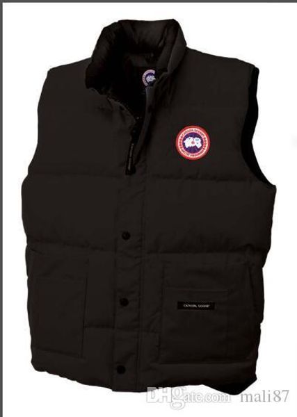

new women men luxury goose down vest jacket outdoor thickening warm canada man outdoor feather vest keep warm and cold coat, Black;white
