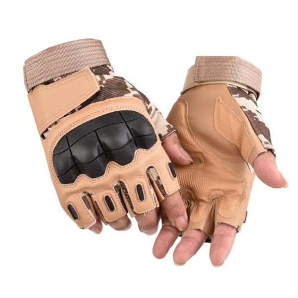 

joshock tactical half finger gloves combined with soft shell army sports training outdoor non-slip fighting mountain climbing, Black