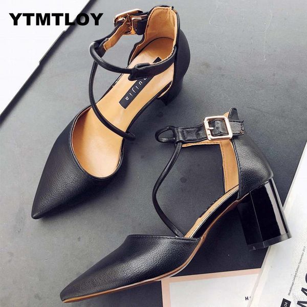 

2019 new summer women shoes pointed toe pumps dress high heels boat wedding tenis feminino zapatos de mujer cross-tied, Black;white