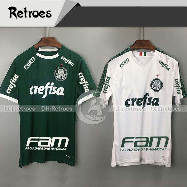 

2019 palmeiras soccer jersey home green 19 20 palmeiras away white #7 dudo #10 moises #30 felipe melo football shirthorts, Black;yellow