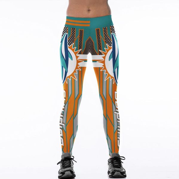 

miami dolphin digital printed high waist slim 9 score underpants, Black