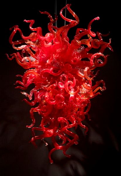 

home art decoration red modern ceiling lights price chihuly 110v-240v led blown glass crystal chandelier