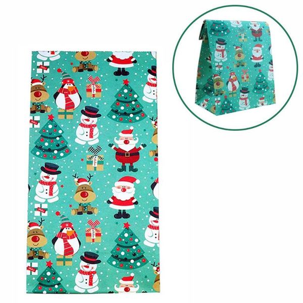 

1000pcs christmas santa snowman bear elk penguin gift bag puoch christmas cute gifts candy cookies bags decoration for new year