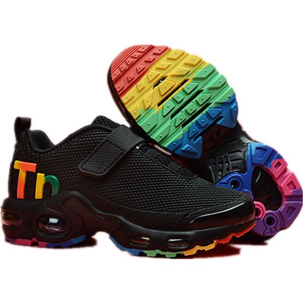 

new kids plus tn children parent casual shoes for baby boy and girl fashion designer sneakers white running outdoor trainer shoes256d, Black