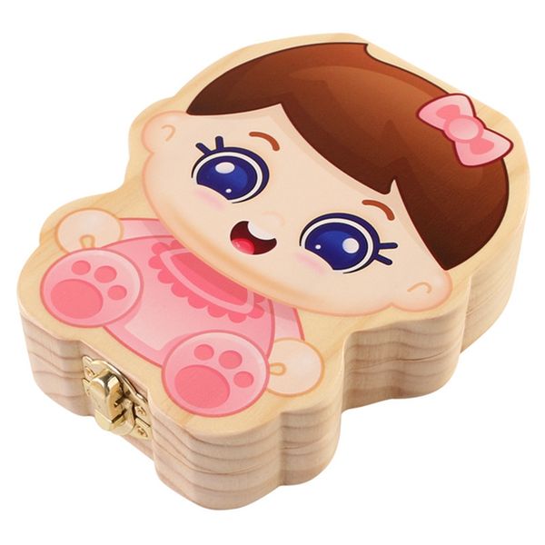 

baby tooth box kids organizer milk teeth wooden storage baby teeth box for boy girl save teeth umbilical cord lanugo