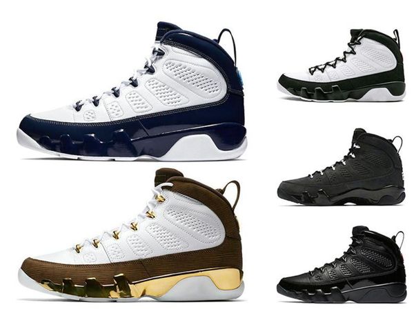 

2020 new dream it do it 9 9s mens basketball shoes unc la anthracite the spirit bred og space jam athletics sports sneakers size 7-13, Black