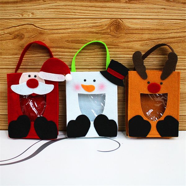 

christmas felt gift bag saco de natal for santa&snowman bags gift regalos de navidad ornaments,naments homechrismas decorations