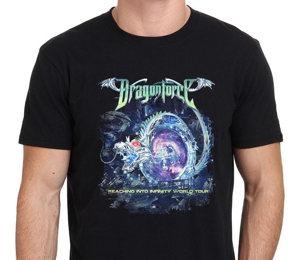 

dragonforce tshirt reaching into infinity world tour t-shirt size: s-m--xl-xxl, White;black