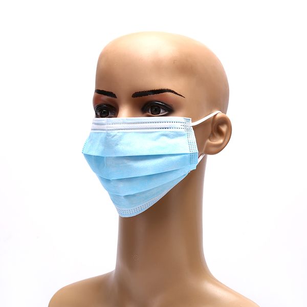 

50pcs 100pcs 3-layer mouth-muffle disposable masks dustproof anti-flu civilian protective masks in stock filter safety mask by dhl