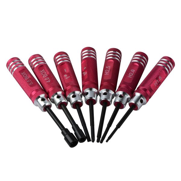 

7 in 1 hex screw driver tool kit universal hexagon wrench sleeve/flat heat screw driver/cross driver for rc model aircraft