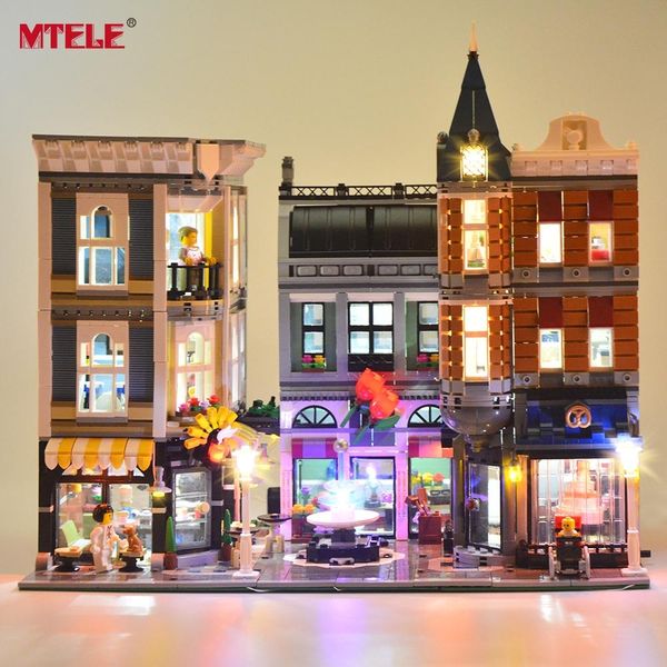 

mtele led light kit for 10255 the assembly square set city building block light set совместим с 15019 (не включает модель