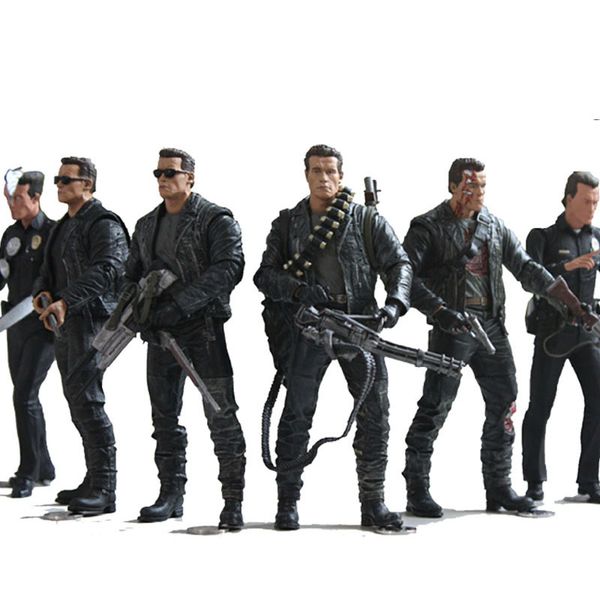 

neca the terminator 2 action figure t -800 / t -1000 pvc action figure toy model toy 7 types 18cm t200106