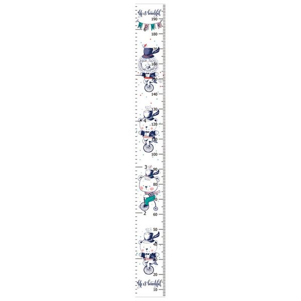 

cartoon printed decorative growth chart wall measurement ruler children height record hanging canvas height ruler for kids new