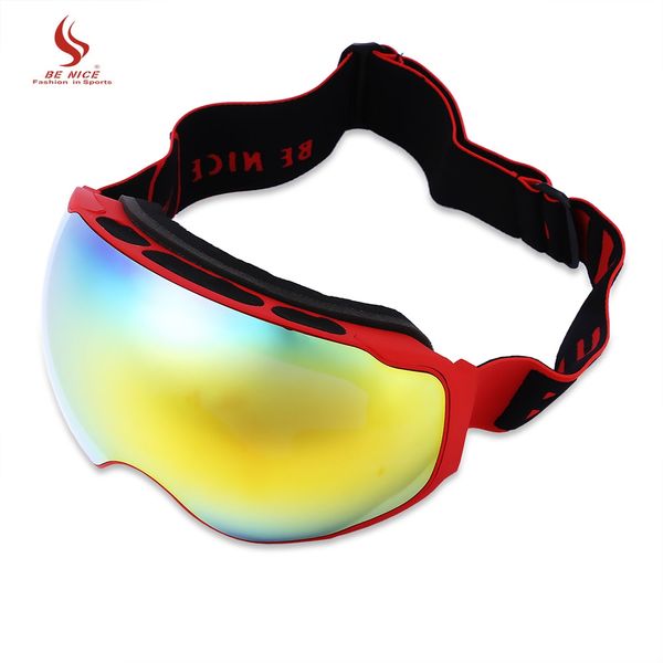 

new benice uv protection double snow snowboard glasses anti-fog lens big spherical men women skiing glasses snow goggles